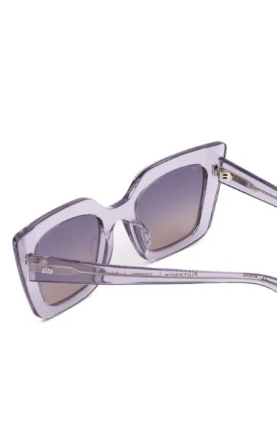 Sito Shades Cult Vision 51mm Polarized Gradient Cat Eye Sunglasses In Purple