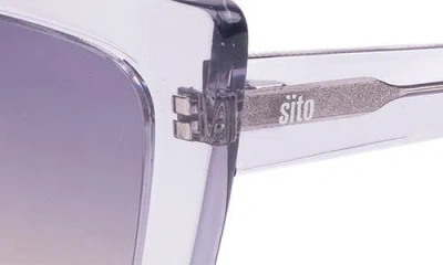 Sito Shades Cult Vision 51mm Polarized Gradient Cat Eye Sunglasses In Purple