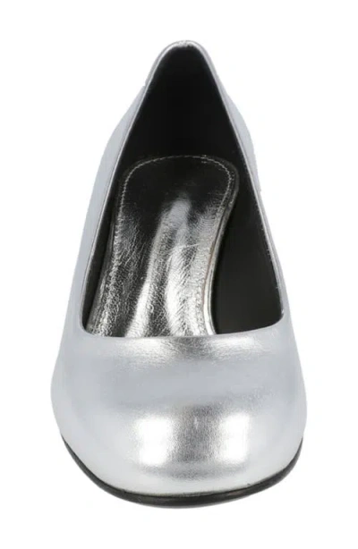 Ferragamo Farrah Mirror Heel Pump In Silver