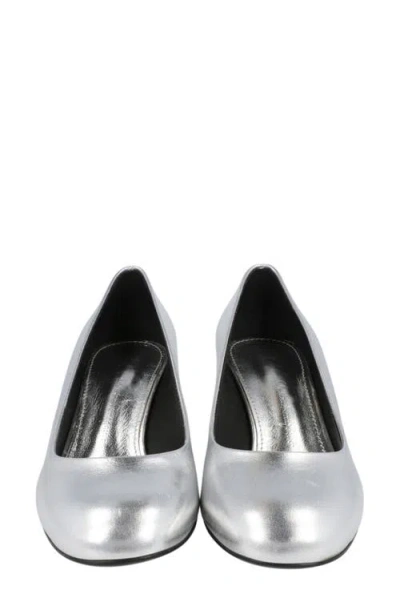 Ferragamo Farrah Mirror Heel Pump In Silver