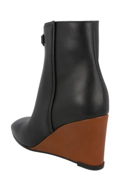 Ferragamo Catuja Wedge Bootie In Black