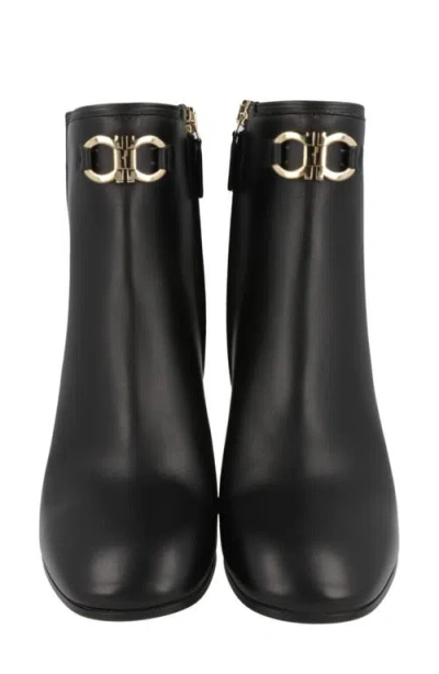 Ferragamo Catuja Wedge Bootie In Black