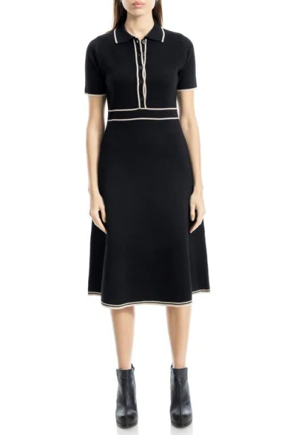 Max Studio Short Sleeve Sweater Dress In Multi