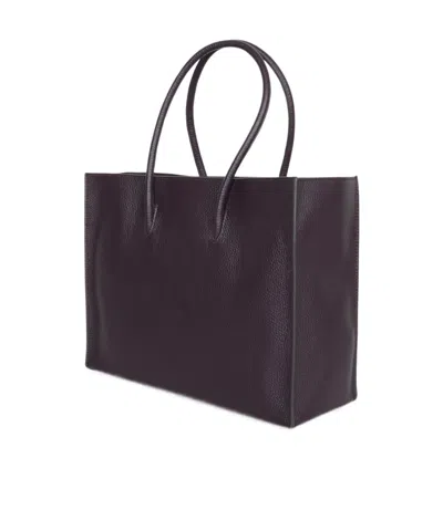 Coccinelle Large Myrtha Embossed-logo Tote Bag In Brown