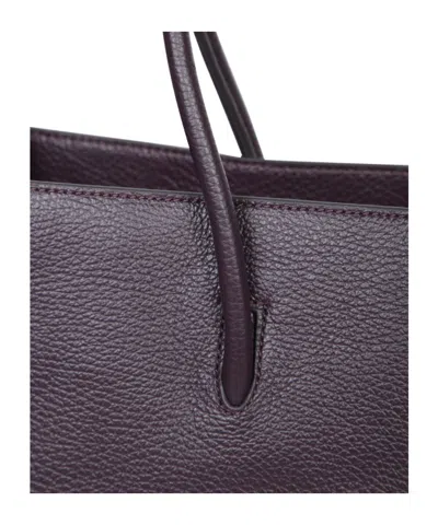 Coccinelle Large Myrtha Embossed-logo Tote Bag In Brown