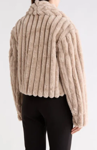 Blanknyc Faux Fur Cropped Jacket In Multi