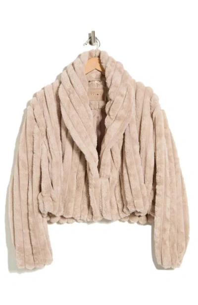 Blanknyc Faux Fur Cropped Jacket In Multi