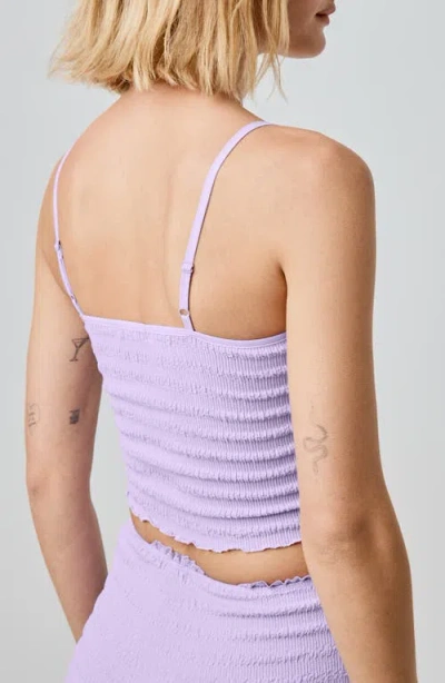 Florence By Mills Seersucker Crop Camisole In Purple