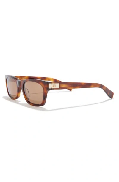 Dunhill 53mm Rectangular Sunglasses In Brown