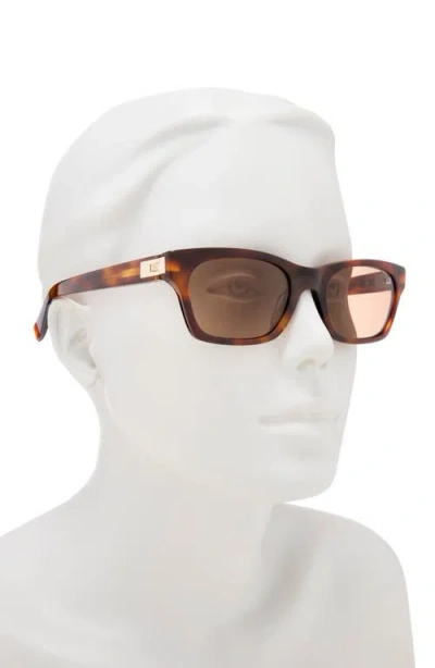 Dunhill 53mm Rectangular Sunglasses In Brown