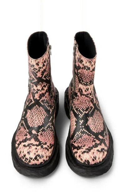 Camperlab Lab Vamonos Snakeskin Embossed Boot In Multi