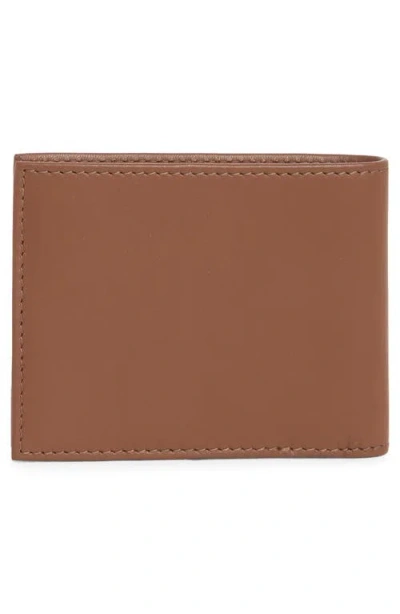 Hugo Boss Boss Laslo Leather Bifold Wallet In Brown