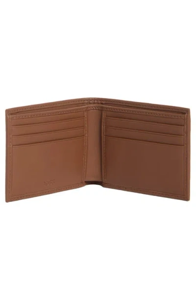 Hugo Boss Boss Laslo Leather Bifold Wallet In Brown