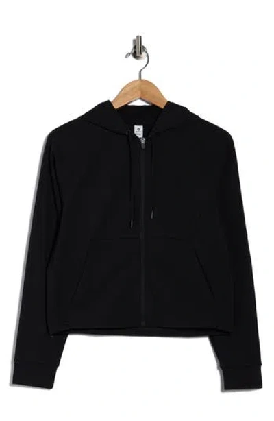 90 Degree By Reflex Superflex Fleece Raleigh Hoodie In Black