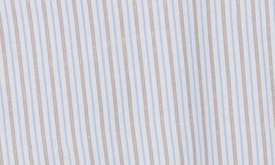 Max Studio Stripe Popover Tunic In Gray