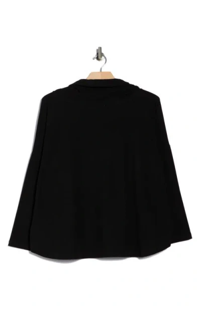 Max Studio Funnel Neck Top In Black