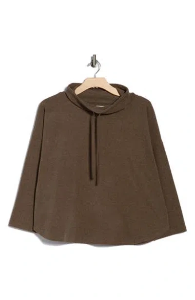 Max Studio Funnel Neck Top In Green