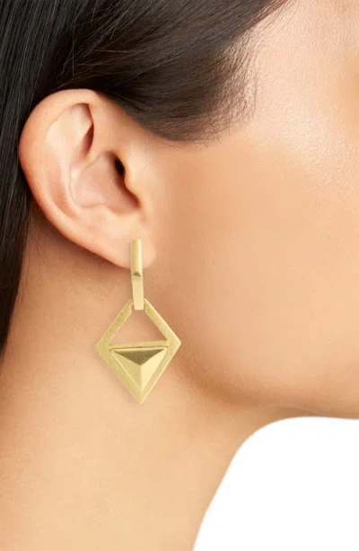 Karine Sultan Angular Statement Earrings In Gold