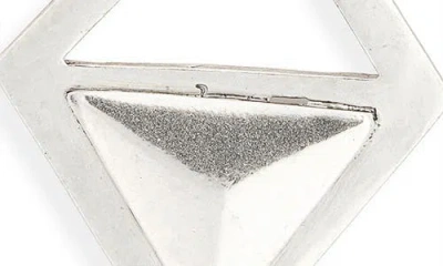 Karine Sultan Angular Statement Earrings In Silver