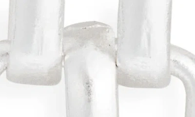 Karine Sultan Hammered Square Drop Earrings In Silver