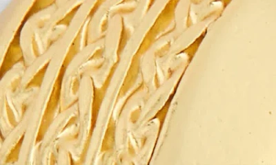 Karine Sultan Chain Textured Mini Hoop Earrings In Gold