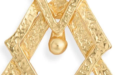 Karine Sultan Triangle Drop Earrings In Gold