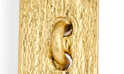 Karine Sultan Brushed Bar Drop Earrings In Gold