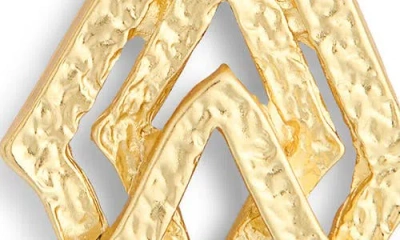 Karine Sultan Layered Triangle Stud Earrings In Gold