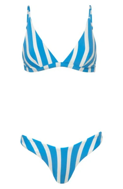 Maaji Azure Stripes Reversible Bikini Top In Multi