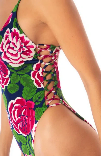 Maaji Meadow Roses Olenna Reversible One-piece Swimsuit In Animal Print