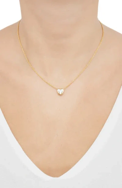 Frankie & Zoe 14k Yellow Gold Lab Grown Diamond Heart Pendant Necklace In Gold