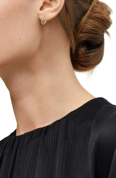 Frankie & Zoe 14k Yellow Gold Diamond Triple Row Huggie Hoop Earrings In Gold