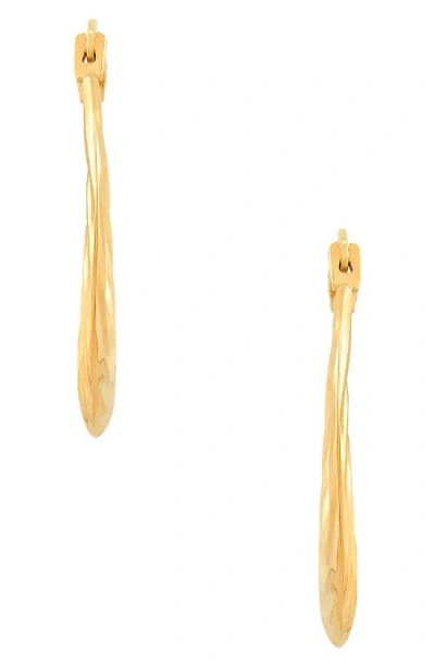 Frankie & Zoe Twisted Hoop Earrings In Gold