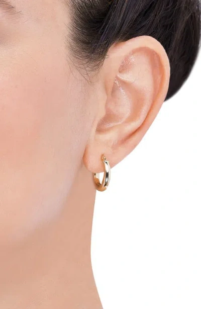 Frankie & Zoe Tubular Hoop Earrings In Gold