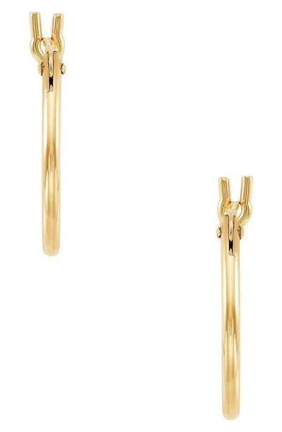 Frankie & Zoe Slim Hoop Earrings In Gold