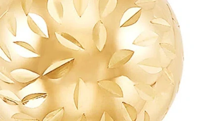 Frankie & Zoe 14k Gold Swirl Cut Ball Stud Earrings In Gold