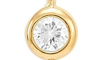 Frankie & Zoe 14k Yellow Gold Diamond Station Chain Front/back Earrings In Gold