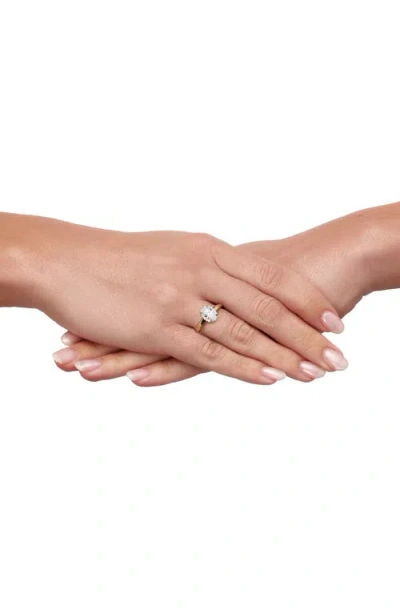 Frankie & Zoe 10k Yellow Gold Lab Grown Diamond Oval Halo Engagement Ring In Gold