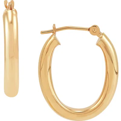 Frankie & Zoe Oval Hoop Earrings In Gold