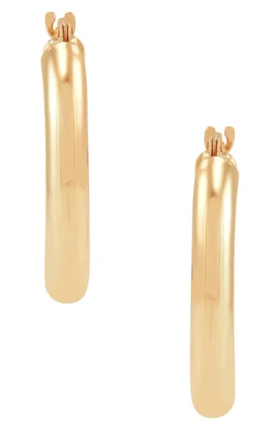 Frankie & Zoe Oval Hoop Earrings In Gold