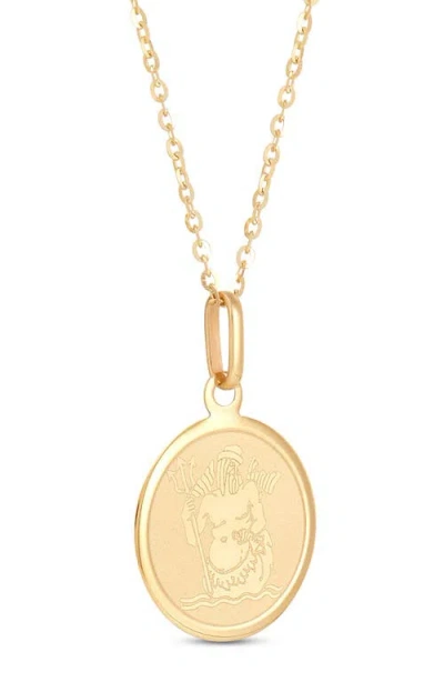 Frankie & Zoe Astrology Medallion Pendant Necklace In Gold