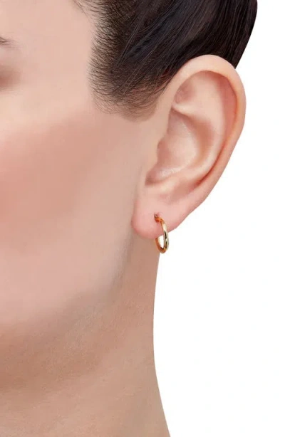 Frankie & Zoe Knife Edge Hoop Earrings In Gold