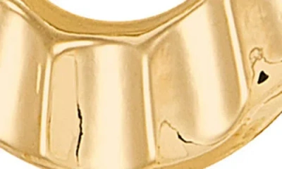 Frankie & Zoe Oval Ruffle Hoop Earrings In Gold