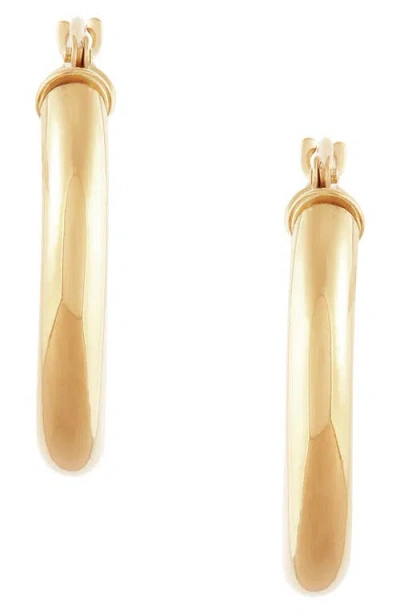 Frankie & Zoe Tubular Hoop Earrings In Gold