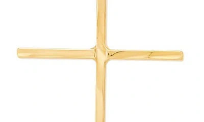Frankie & Zoe 10k Yellow Gold Thin Cross Pendant Necklace In Gold