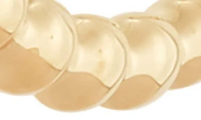 Frankie & Zoe 10k Yellow Gold Beaded Hoop Earrings In Gold