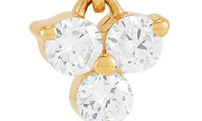 Frankie & Zoe 10k Yellow Gold Lab Grown Diamond Drop Huggie Hoop Earrings In Gold