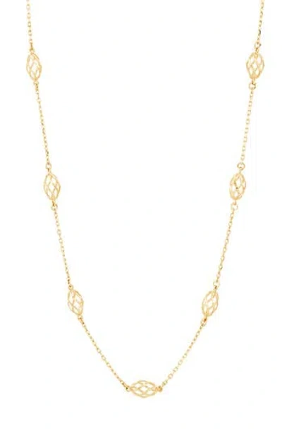 Frankie & Zoe 14k Gold Twisted Station Chain Necklace In Gold