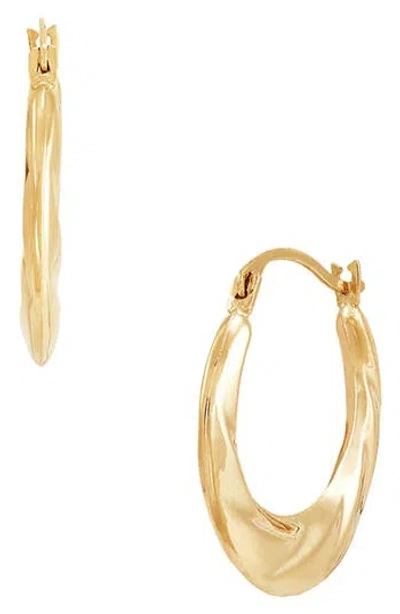Frankie & Zoe Twisted Hoop Earrings In Gold