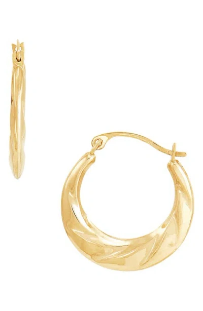 Frankie & Zoe Twisted Hoop Earrings In Gold